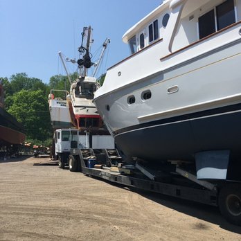 Belfast Harbor Walk - Boats in line to be repaired. - Walking Tours Near Me - Belfast, Maine
