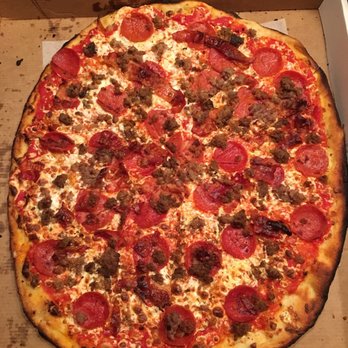 Brickside Pizza - Bacon, Hamburg and Pepperoni pizza. AMAZING! So much flavor! - Pizza Near Me - Ivoryton, Connecticut