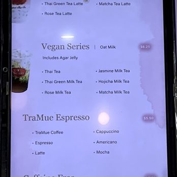 ChaTraMue Original Thai Tea - Menu - May 2025 - Bubble Tea Near Me - Rosemead, California