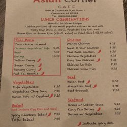 Asian Corner Cafe - Lunch menu