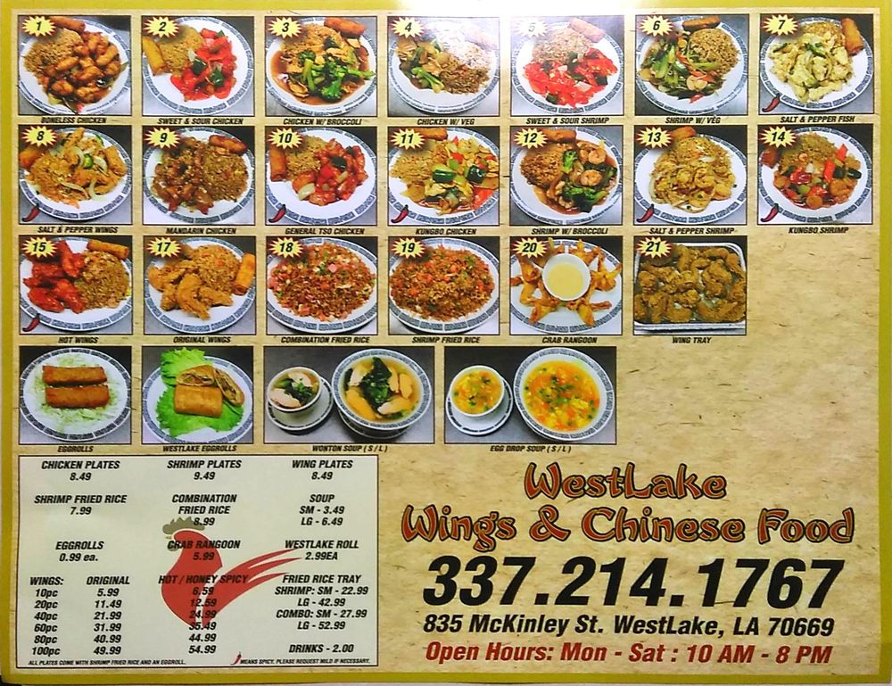 WESTLAKE WINGS & CHINESE FOOD 23 Reviews 835 McKinley St, Westlake