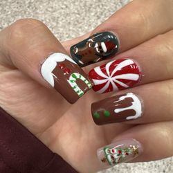 His & Hers Hair Care Center - I came in late and they still did my nails. I love this place its inexpensive and they do an excellent job!!!