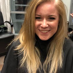 Charlene's Salon - Highlighted and layered her hair