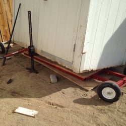 Small shed move on our spa cart