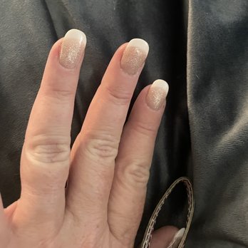 Love Nails & Spa - Glitter french, square rounded - Nail Salons Near Me - Fullerton, California Love Nails & Spa - Glitter french, square rounded - Nail Salons Near Me - Fullerton, California