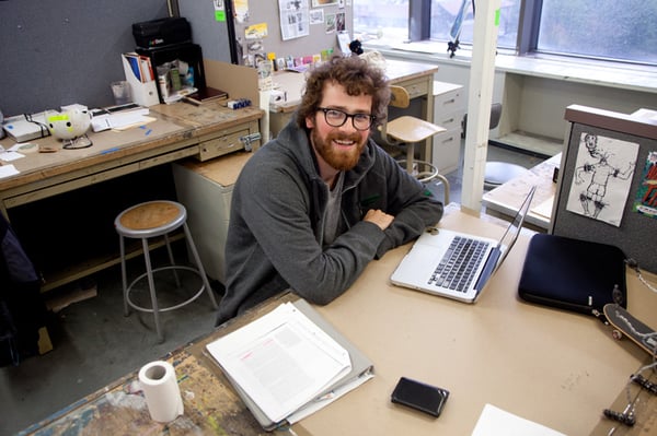 Photo of Massachusetts College of Art and Design - Boston, MA, US. In the studio