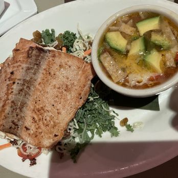 Lita's La Mexicana - Grilled salmon salad and soup - Mexican Near Me - Plano, Texas Lita's La Mexicana - Grilled salmon salad and soup - Mexican Near Me - Plano, Texas