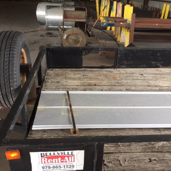 Bellville Rent- All - Needed a 12' trailer for 5V Crimp galvalume roof metal panels & 2"x4"x12' prime treated lumber. - Party Equipment Rentals Near Me - Bellville, Texas Bellville Rent- All - Needed a 12' trailer for 5V Crimp galvalume roof metal panels & 2"x4"x12' prime treated lumber. - Party Equipment Rentals Near Me - Bellville, Texas