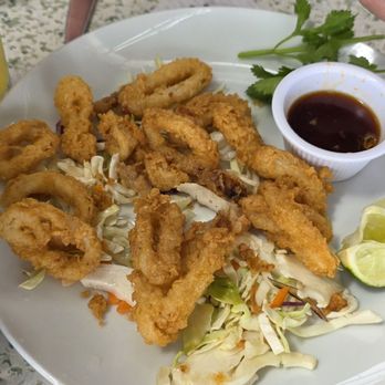 C Level - Fried calamari appetizer. - New American Near Me - San Diego, California