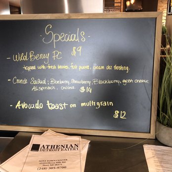 Athenian - Good looking daily special board. - Diners Near Me - Novi, Michigan Athenian - Good looking daily special board. - Diners Near Me - Novi, Michigan