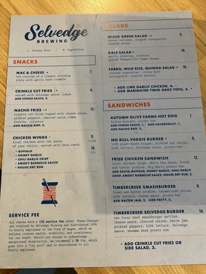 Menu photo 5 Selvedge Brewing - Bellair Charlottesville, VA