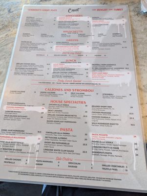 Menu photo 2 Crust Simply Italian Scottsdale, AZ