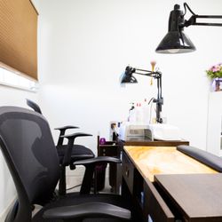 Kay’s Hair & Nails - Manicurist's desk at Kay's Hair & Nails.