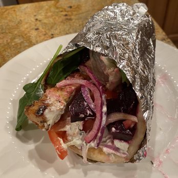 Souvlaqueria - Chicken souvlaki stuffed bread- customized ! - Greek Near Me - Union, New Jersey Souvlaqueria - Chicken souvlaki stuffed bread- customized ! - Greek Near Me - Union, New Jersey