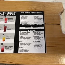 HTO Energy - Meal replacement shakes menu