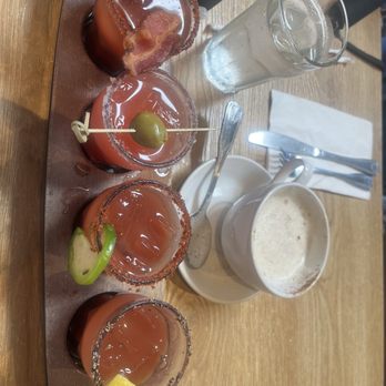 Broken Yolk Cafe - Bloody Mary (the one with bacon was the best, the one with lemon not so good). - Breakfast & Brunch Near Me - Santee, California Broken Yolk Cafe - Bloody Mary (the one with bacon was the best, the one with lemon not so good). - Breakfast & Brunch Near Me - Santee, California