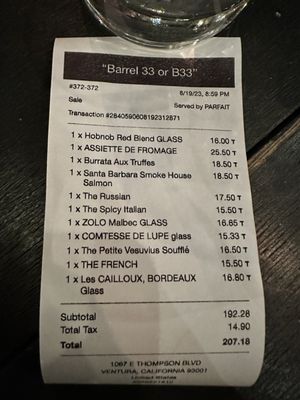 Menu photo 2 Barrel 33 Ventura, CA