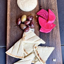 Olive & Finch - Tastes good but not enough hummus & two salty items, needs more veg. $12 for HH is steep.