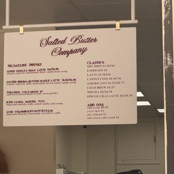 Salted Butter - Drink menu - Desserts Near Me - Pasadena, California Salted Butter - Drink menu - Desserts Near Me - Pasadena, California