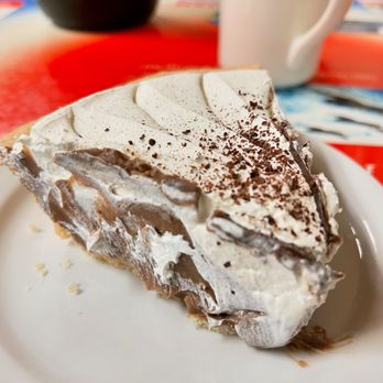 Flo's Airport Cafe - Chocolate Cream Pie from #flosairportcafe - Breakfast & Brunch Near Me - Chino, California Flo's Airport Cafe - Chocolate Cream Pie from #flosairportcafe - Breakfast & Brunch Near Me - Chino, California
