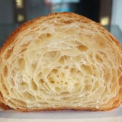 Crumble & Flake Cafe Patisserie - A sneak peek inside our croissants...not too shabby on the lamination