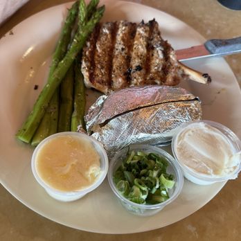Sloan's - Pork Chop Dinner with Baked Potato(Bake Potato after 4pm) - Breakfast & Brunch Near Me - Indio, California Sloan's - Pork Chop Dinner with Baked Potato(Bake Potato after 4pm) - Breakfast & Brunch Near Me - Indio, California
