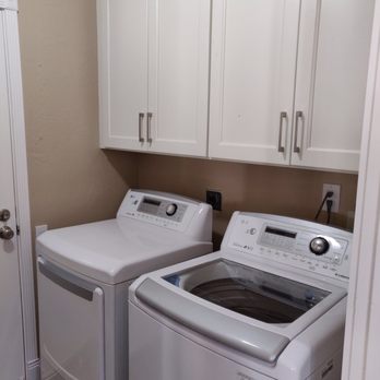 Square Level Plumb - Laundry room put back together with new cabinets - Handyman Near Me