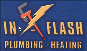 In A Flash Plumbing And Heating Logo