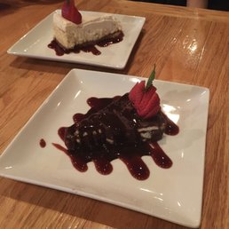 Chocolate Rum Tort & White Chocolate Cheesecake