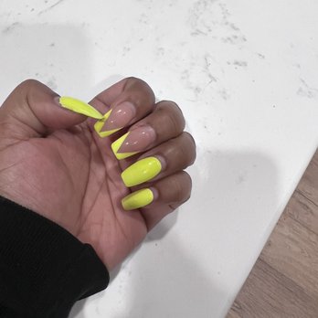 Van Nail Salon - Acrylic in need of a fill with V French - By Ginny - Nail Salons Near Me - Portland, Oregon