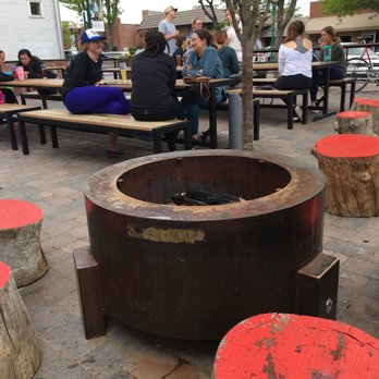 Denver Beer Co. Olde Town Arvada - Fire pit! And they keep marshmallows behind the bar for roasting! - Breweries Near Me - Arvada, Colorado Denver Beer Co. Olde Town Arvada - Fire pit! And they keep marshmallows behind the bar for roasting! - Breweries Near Me - Arvada, Colorado
