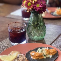 Vallarta Food Tours - De Cantato. Lovely cocktail with an amazing shrimp taco.