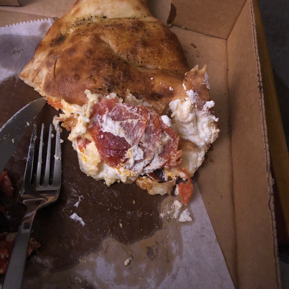 Pizza Bella - You can see where the pepperoni and ricotta are just lumped in different sections. - Pizza Near Me - Jacksonville, Florida Pizza Bella - You can see where the pepperoni and ricotta are just lumped in different sections. - Pizza Near Me - Jacksonville, Florida
