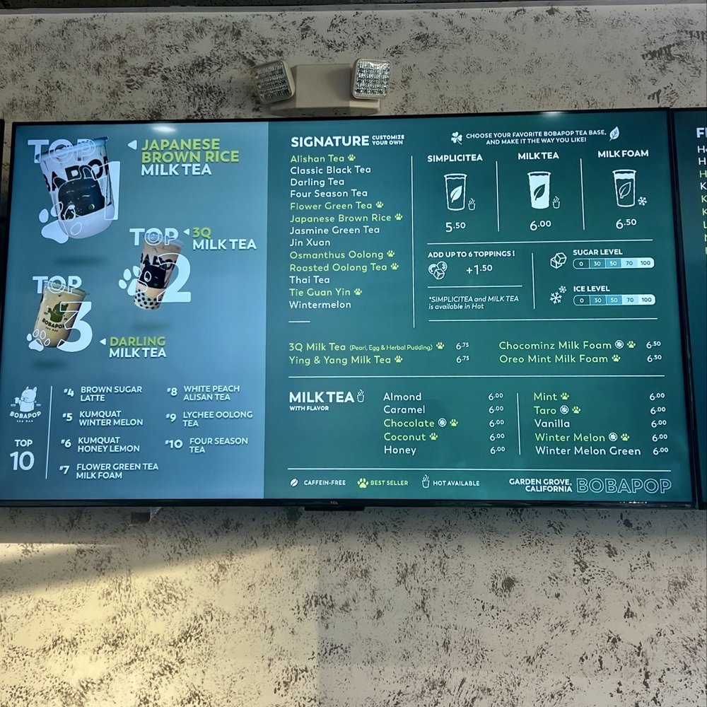 BobaPOP Tea Bar - Menu - Tea Rooms Near Me - Garden Grove, California BobaPOP Tea Bar - Menu - Tea Rooms Near Me - Garden Grove, California