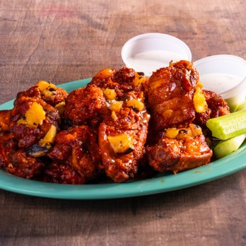 Ojos Locos Sports Cantina - Mesquite - Pineapple Habanero Bone-In Wings - fresh, never frozen at Ojos Locos Sports Cantina. - Sports Bars Near Me - Mesquite, Texas Ojos Locos Sports Cantina - Mesquite - Pineapple Habanero Bone-In Wings - fresh, never frozen at Ojos Locos Sports Cantina. - Sports Bars Near Me - Mesquite, Texas