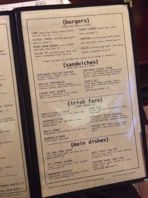 Menu photo 8 Sean's Bar & Kitchen New York, NY