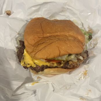 Fifty Burger - Grilled onions with jalapeños, pickles and the classic lettuce and tomatoes. - Burgers Near Me - Upland, California