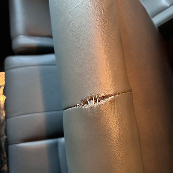 Ceramic Pro Mountain View - Torn seam at the top of the seatback and my terrible DIY repair job. - Car Window Tinting Near Me - Mountain View, California