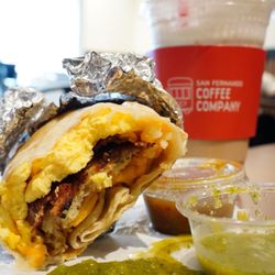 San Fernando Coffee - Bacon breakfast burrito