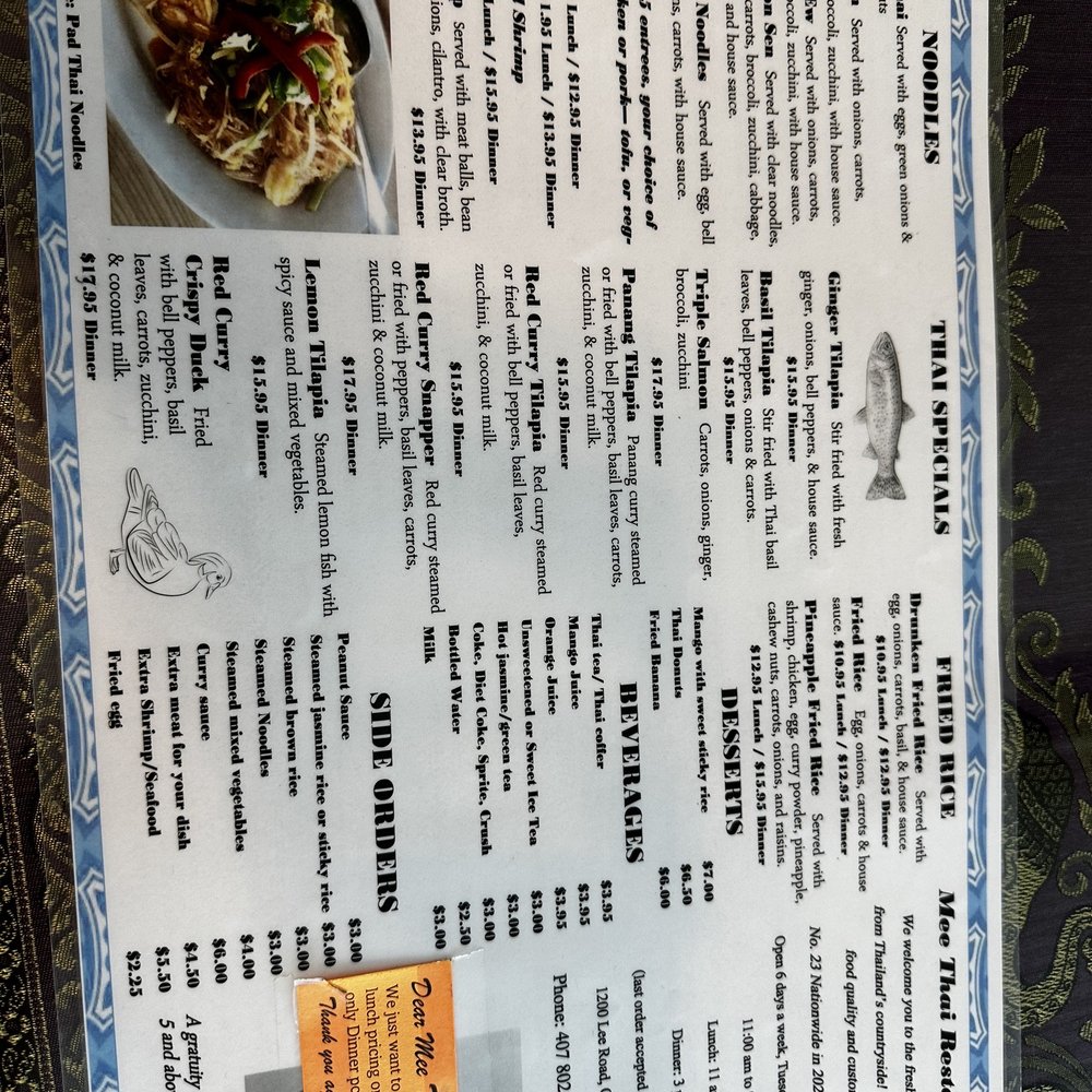 Mee Thai Restaurant - Thai Near Me - Orlando, Florida
