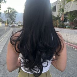 Betty Esparza Hair Salon - I wanted layers with curtain bangs  She did exactly what I wanted  !! my hair was so long before I was ready to chop it off