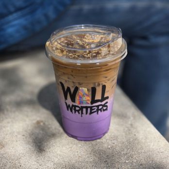 Wall Writers Coffee - Ube latte, solid! - Coffee & Tea Near Me - Irvine, California Wall Writers Coffee - Ube latte, solid! - Coffee & Tea Near Me - Irvine, California