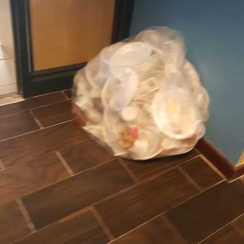 Baymont by Wyndham La Crosse/Onalaska - Trash bag outside of the breakfast area.  It was there for over an hour. - Hotels Near Me - Onalaska, Wisconsin