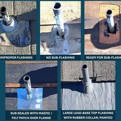 Landeros Roofing Solutions - Example of a pipe vent flashing replacement