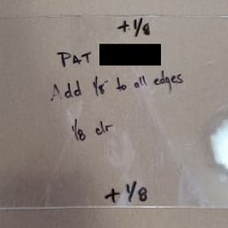original plexiglass sample