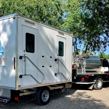 Cap City Rentals - Climate controlled two station trailer with running water, mirrors, soap and paper towels in individual entrances. - Portable Toilet Services Near Me - Hutto, Texas Cap City Rentals - Climate controlled two station trailer with running water, mirrors, soap and paper towels in individual entrances. - Portable Toilet Services Near Me - Hutto, Texas