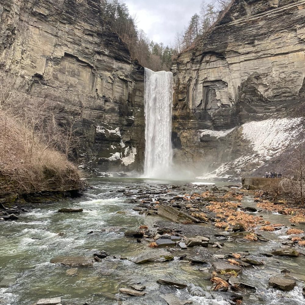 Taughannock Falls State Park - Taughannock falls from the base - Hiking Near Me - Trumansburg, New York