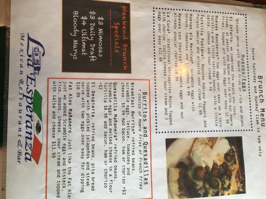 Menu photo 1 La Esperanza Restaurant & Bar Lindenwold, NJ Menu photo 1 La Esperanza Restaurant & Bar Lindenwold, NJ