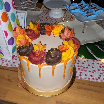 Sugarbee Custom Bake Shop - Vegan Carrot Cake (except for drip). Fall themed. Came out great and tasted great. - Desserts Near Me - Redlands, California