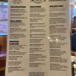 Andy's Restaurant - Menu 9/18/2026